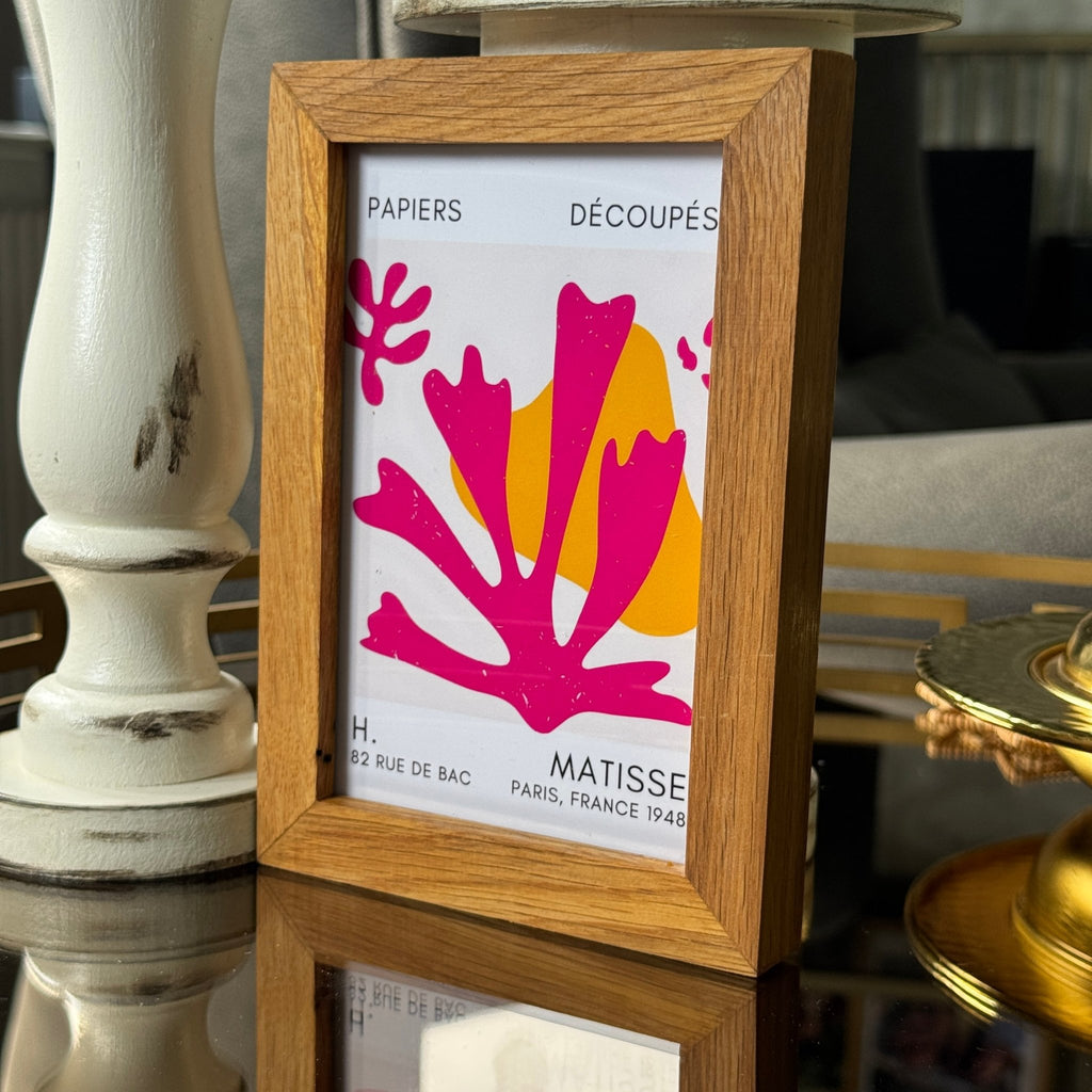 10x15 cm Meşe Naturel Ahşap Çerçeve | El Yapımı Klasik Fotoğraf Çerçevesi - FlorenziArt