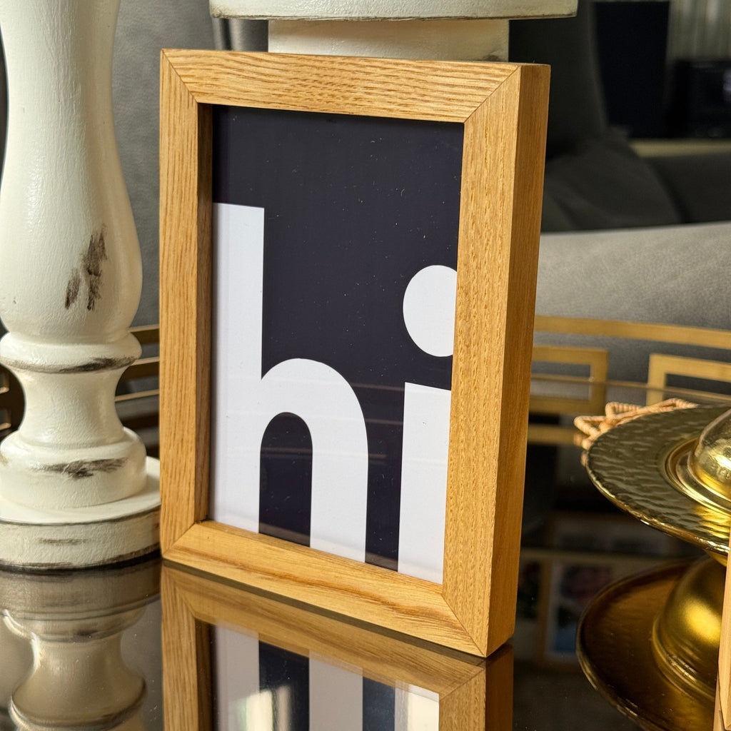 10x15 cm Meşe Naturel Ahşap Çerçeve | El Yapımı Klasik Fotoğraf Çerçevesi - FlorenziArt