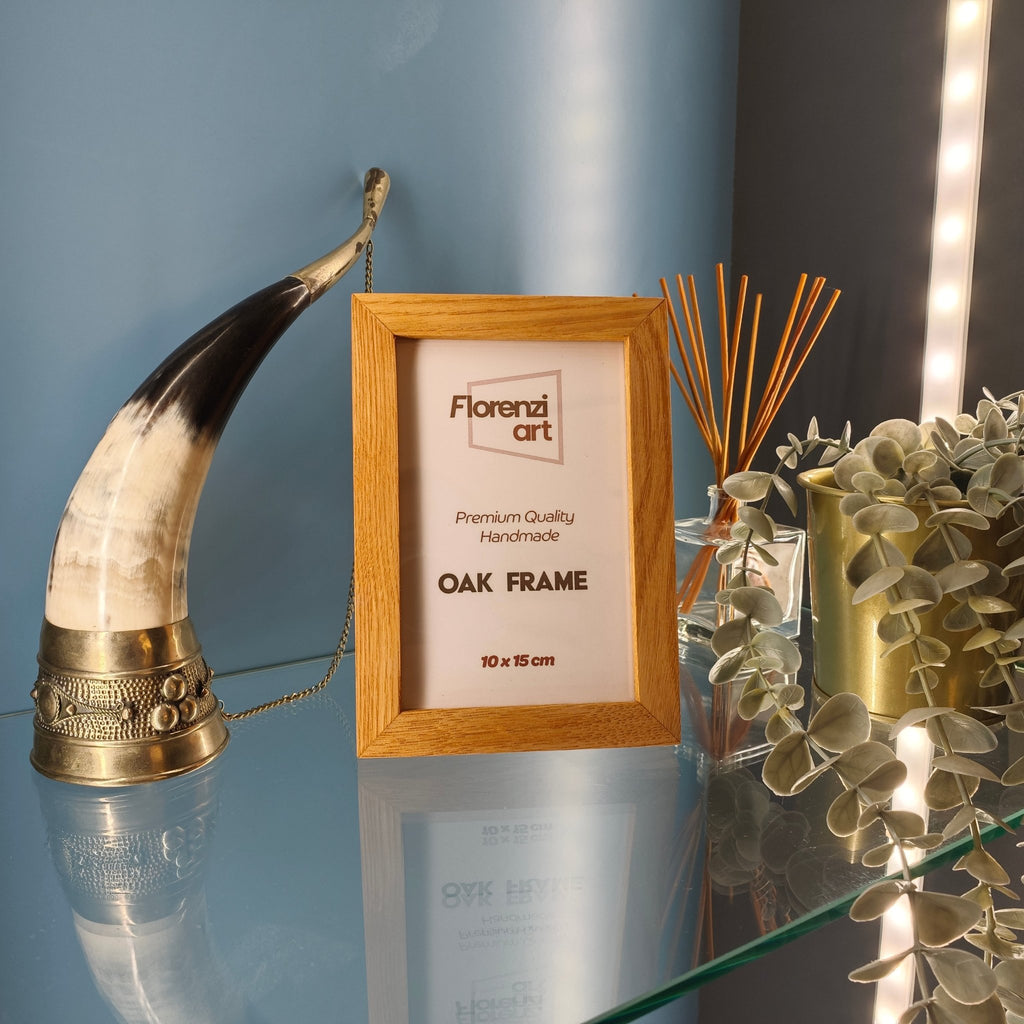 10x15 cm Meşe Naturel Ahşap Çerçeve - FlorenziArt
