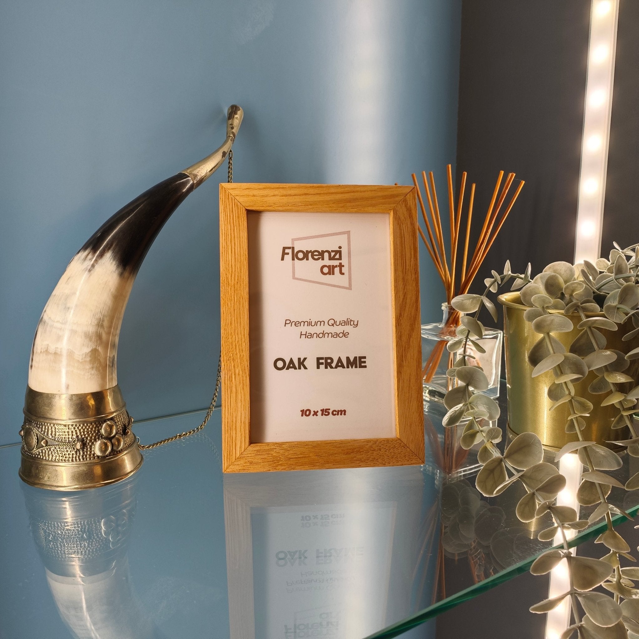 10x15 cm Meşe Naturel Ahşap Çerçeve - FlorenziArt