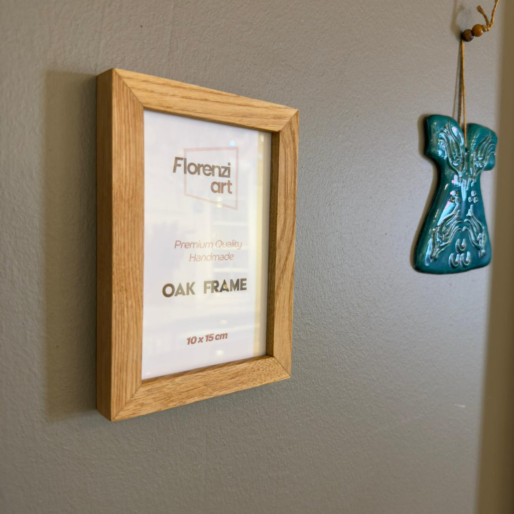 10x15 cm Meşe Naturel Ahşap Çerçeve - FlorenziArt
