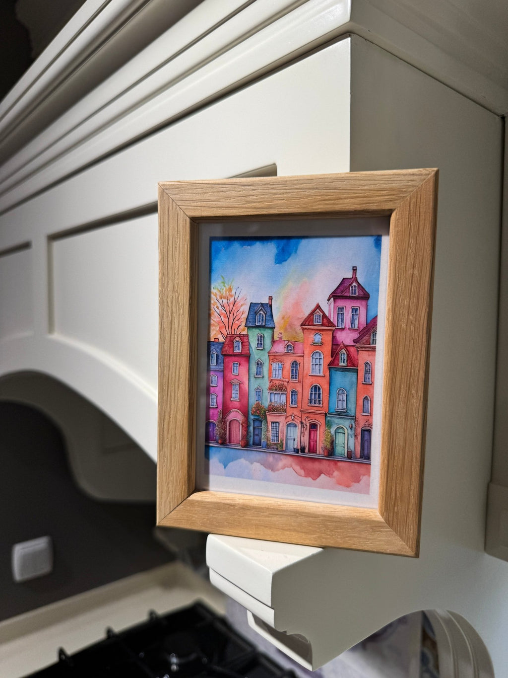 10x15 cm Meşe Oval Naturel Çerçeve - FlorenziArt