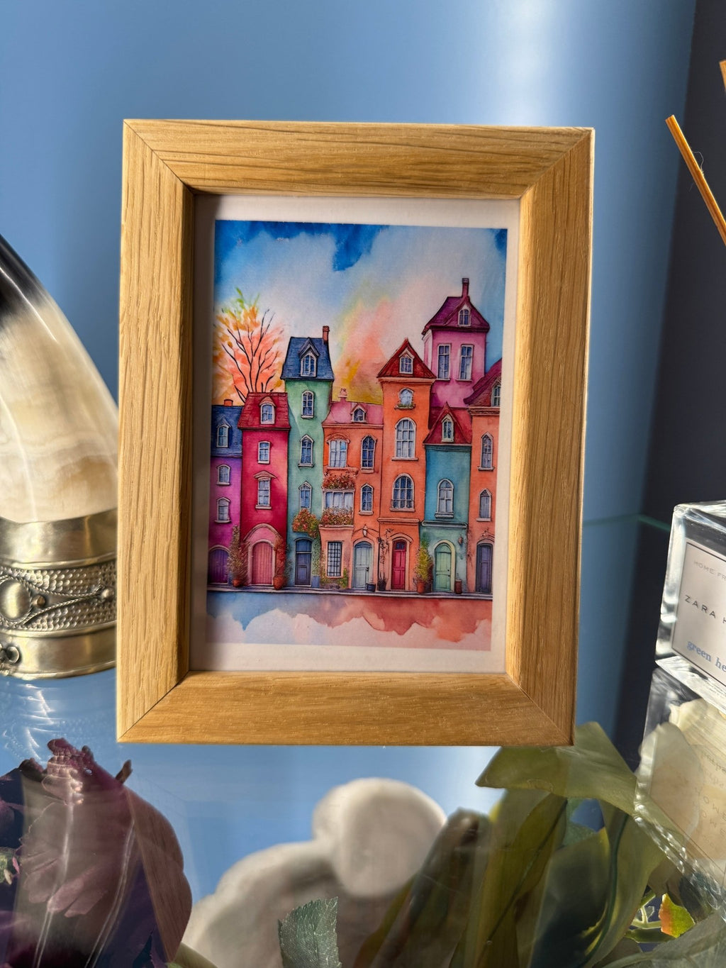 10x15 cm Meşe Oval Naturel Çerçeve - FlorenziArt