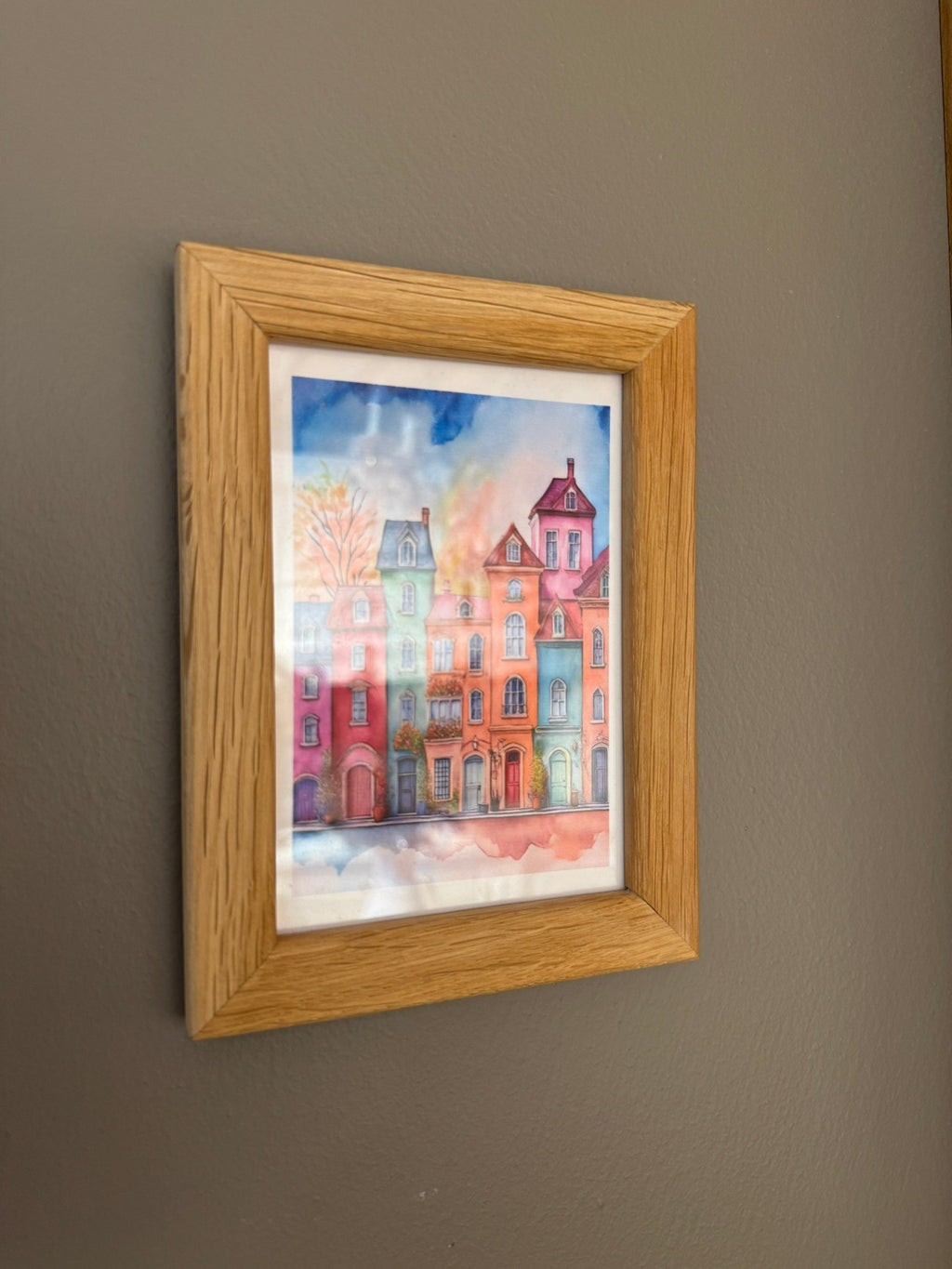 10x15 cm Meşe Oval Naturel Çerçeve - FlorenziArt