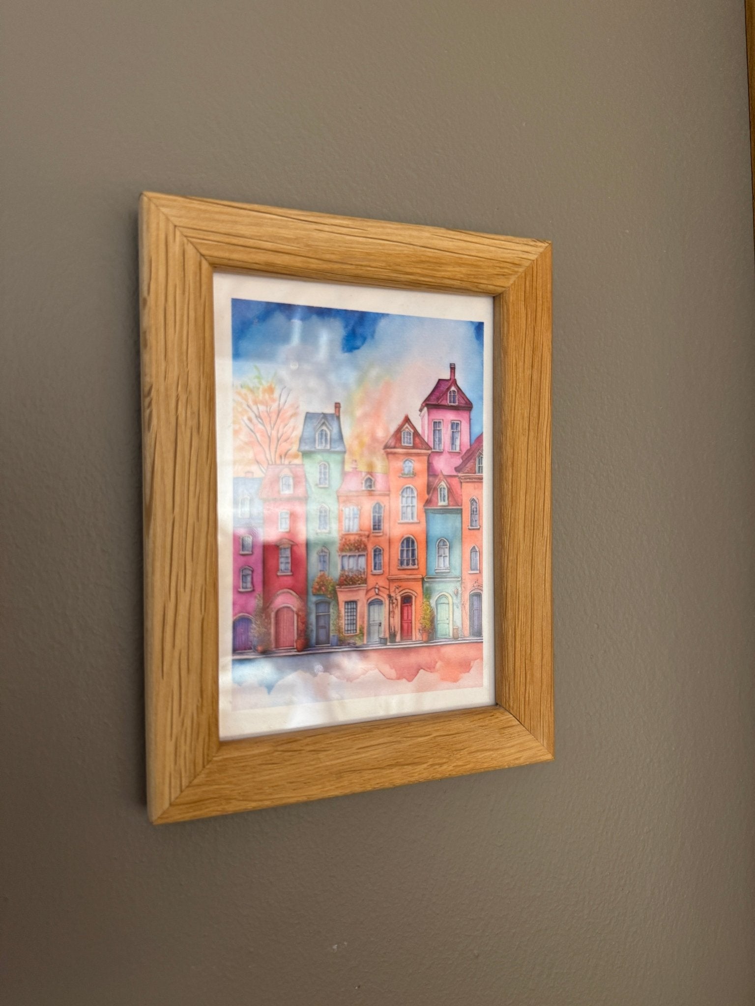 10x15 cm Meşe Oval Naturel Çerçeve - FlorenziArt