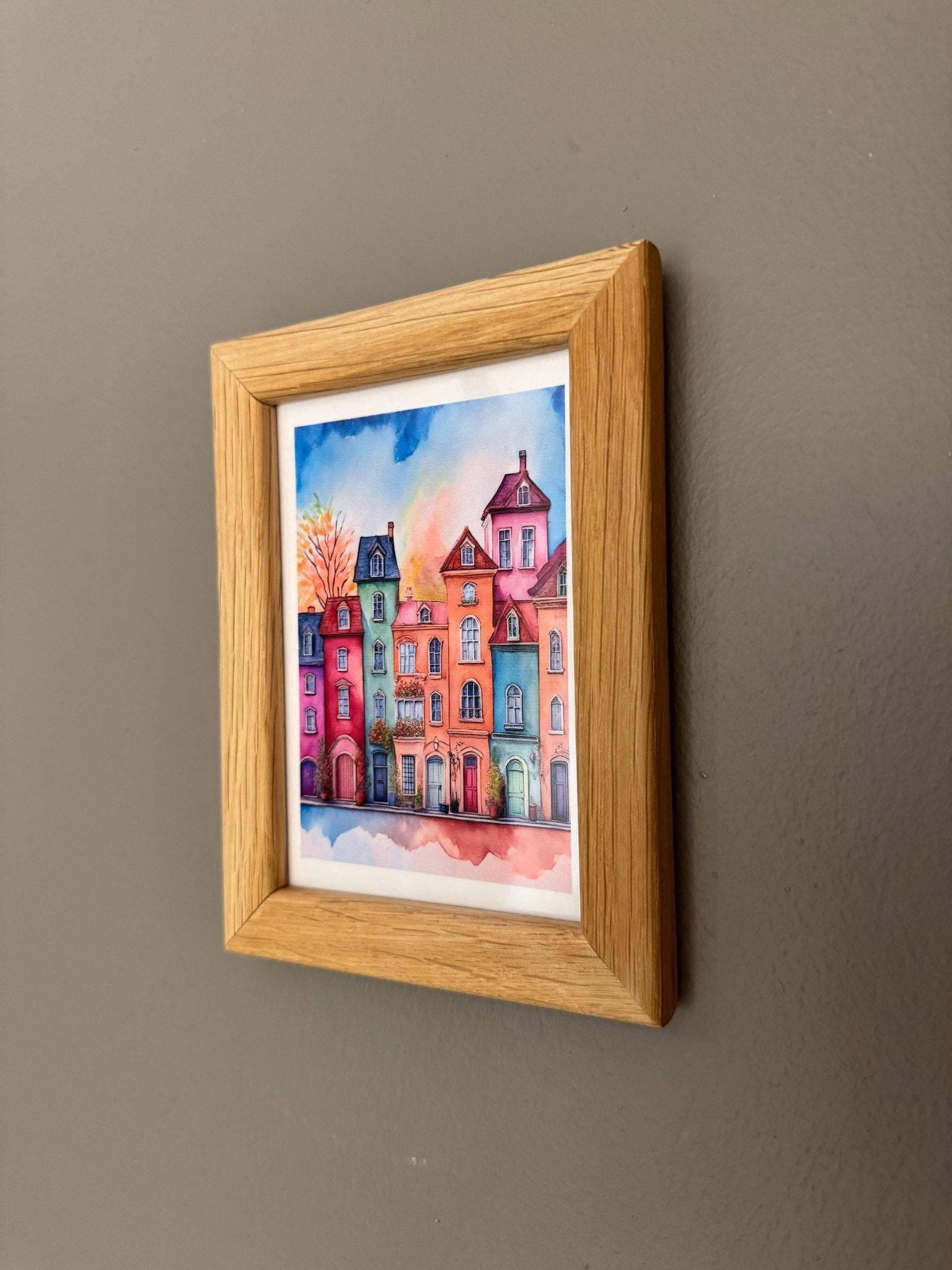 10x15 cm Meşe Oval Naturel Çerçeve - FlorenziArt