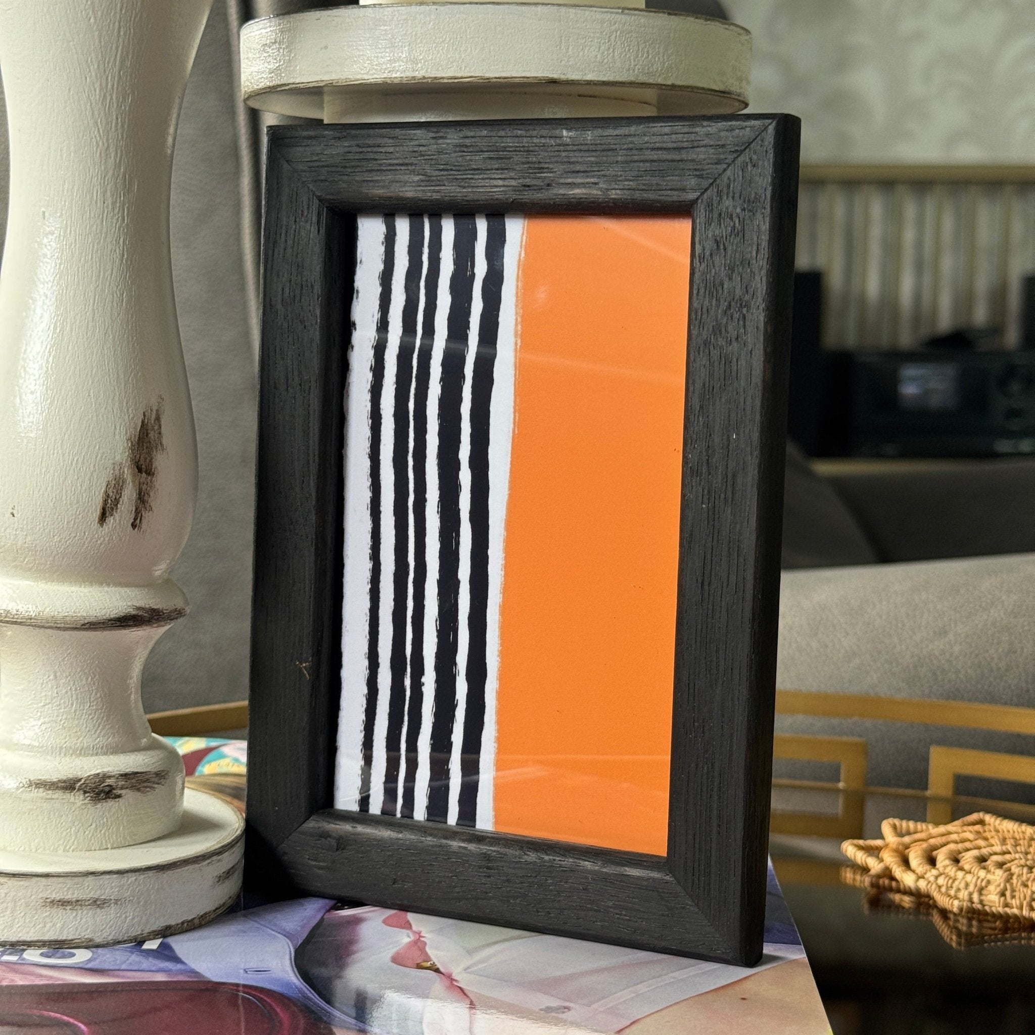 10x15 cm Meşe Oval Siyah Çerçeve Evinize Özel Bir Dokunuş ve Hediye Önerisi - FlorenziArt