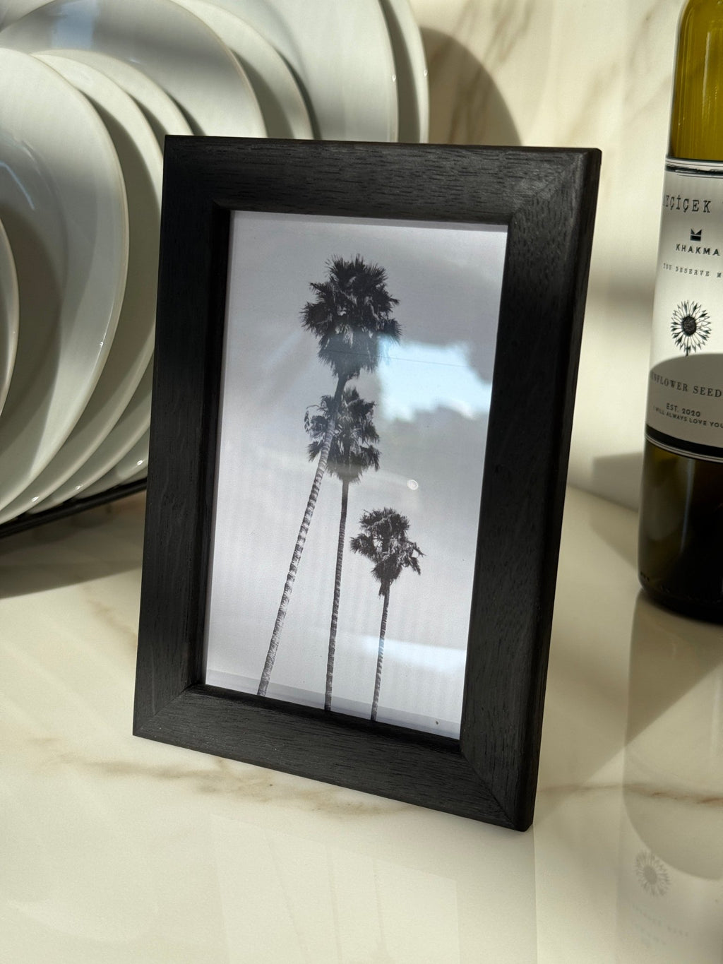 10x15 cm Meşe Oval Siyah Çerçeve - FlorenziArt