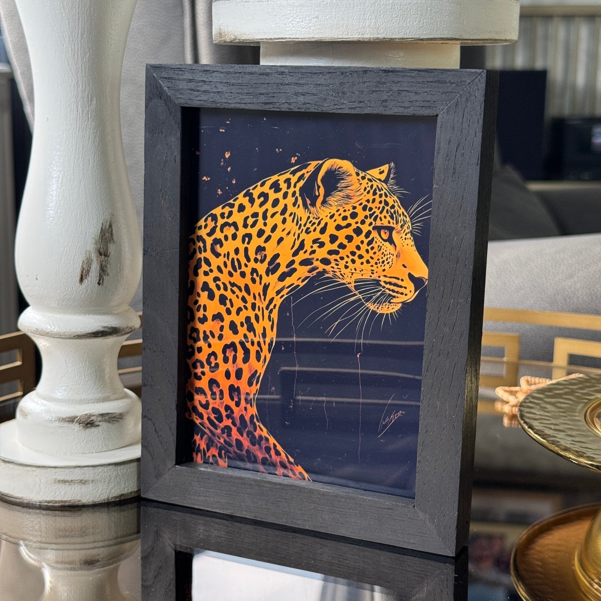 10x15 cm Siyah Meşe Ahşap Çerçeve | El Yapımı Modern Fotoğraf ve Sanat Baskı Çerçevesi - FlorenziArt