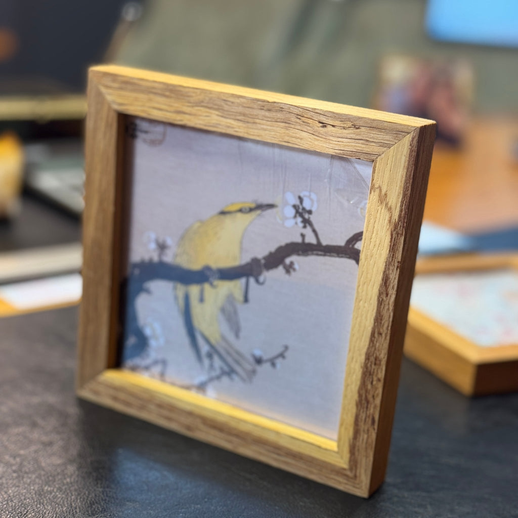 13x13 cm Meşe Naturel Ahşap Çerçeve | El Yapımı %100 Doğal Meşe - FlorenziArt