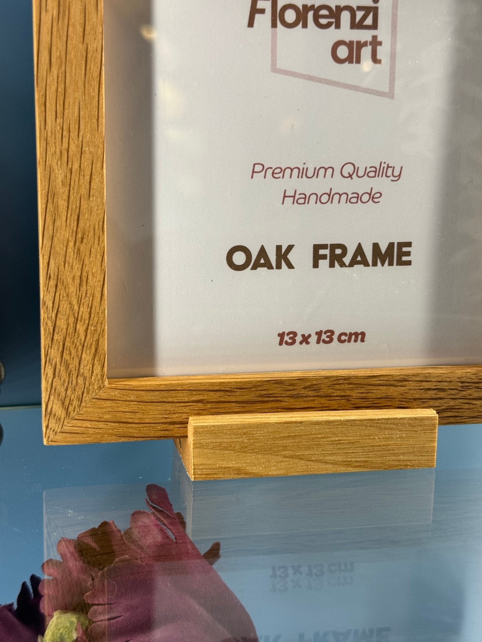 13x13 cm Meşe Naturel Kare Çerçeve - FlorenziArt