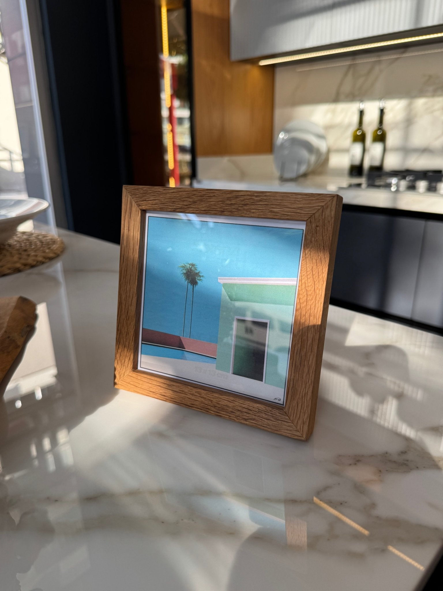 13x13 cm Meşe Naturel Kare Çerçeve - FlorenziArt