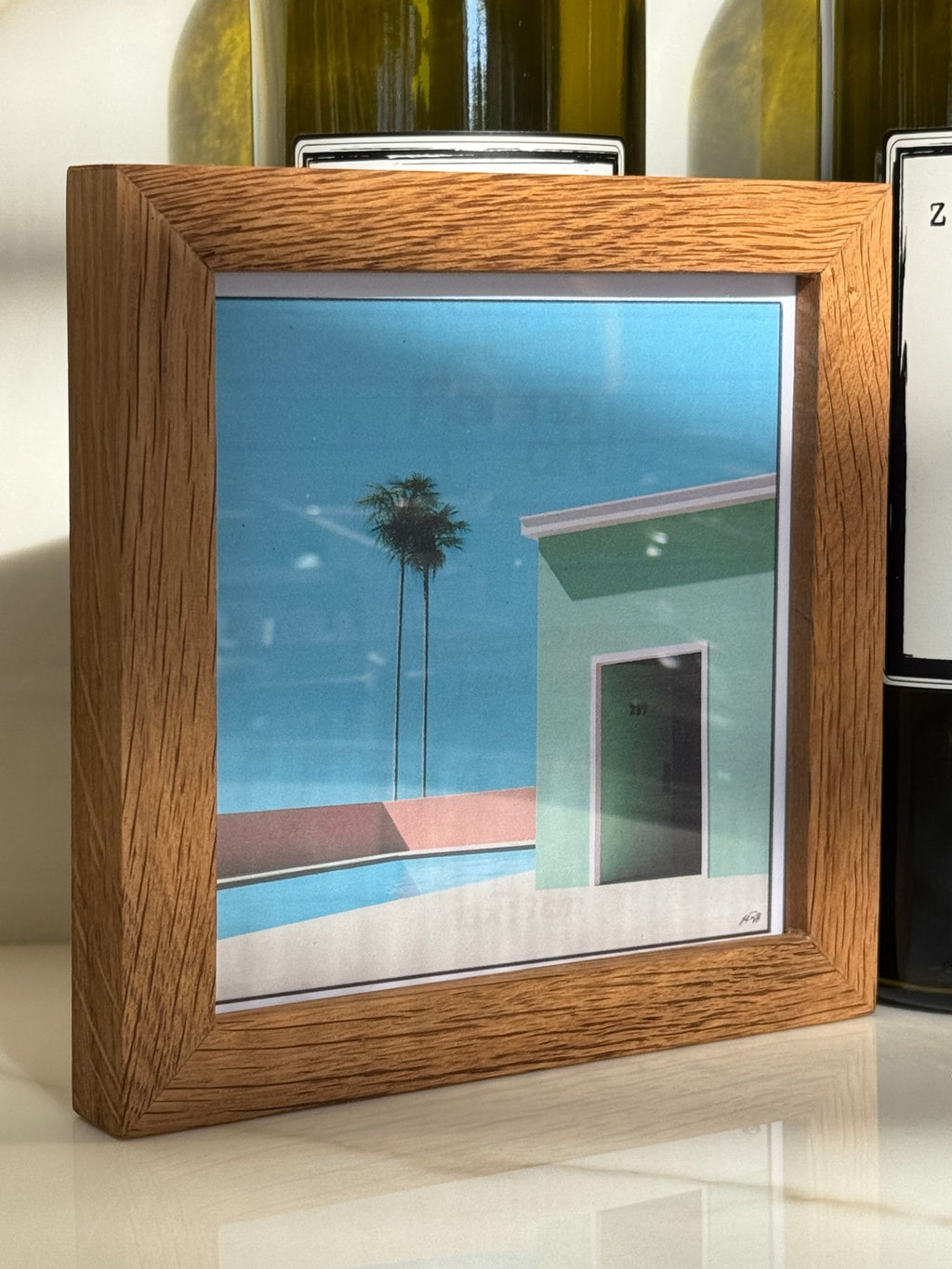 13x13 cm Meşe Naturel Kare Çerçeve - FlorenziArt