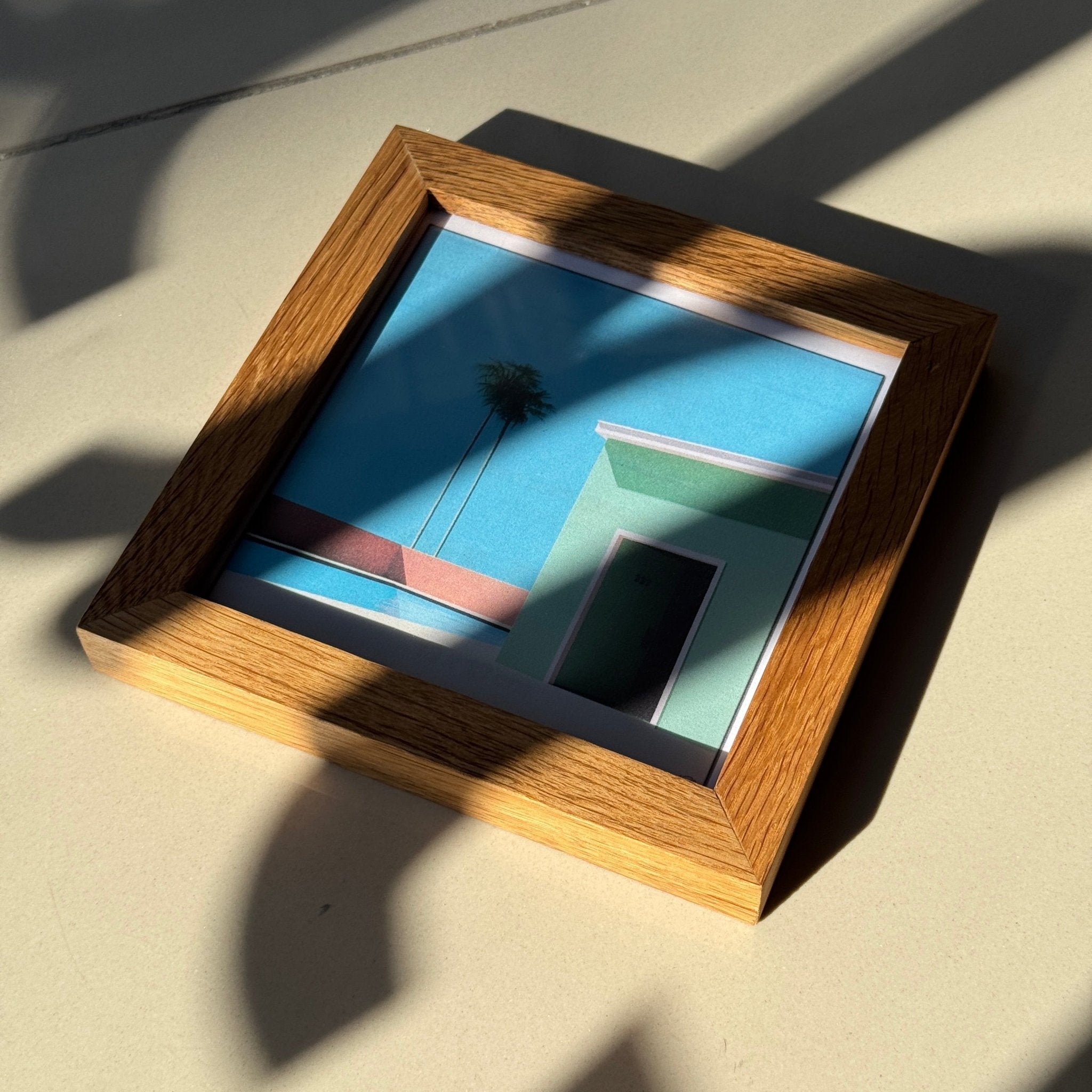 13x13 cm Meşe Naturel Kare Çerçeve - FlorenziArt