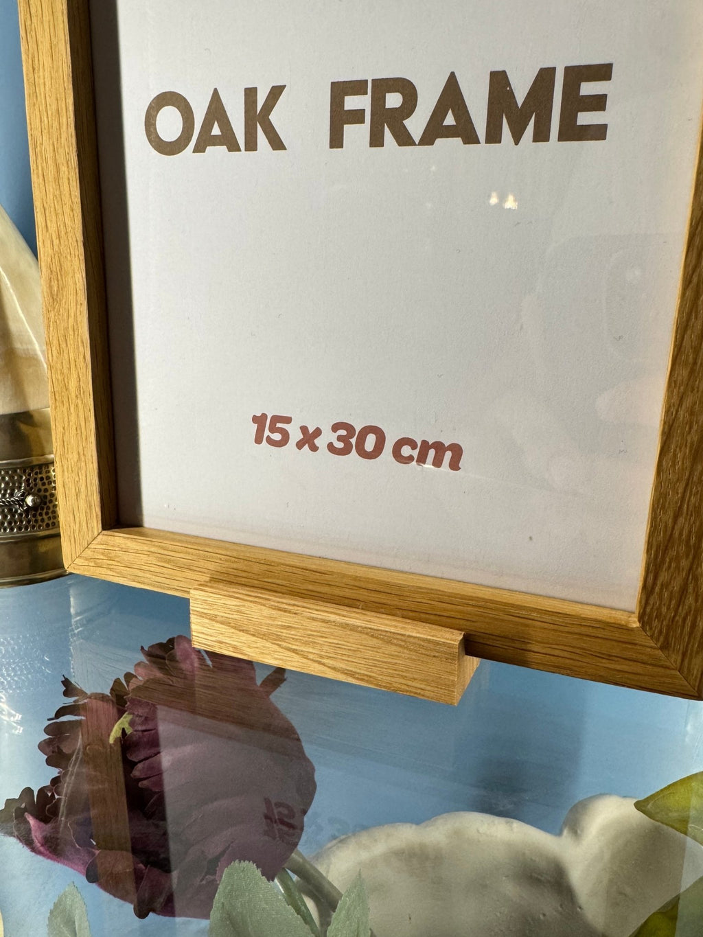 15x30 cm Meşe Naturel Ahşap Çerçeve - FlorenziArt