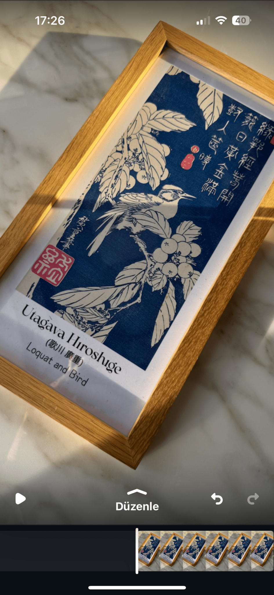 15x30 cm Meşe Naturel Panoramik Çerçeve | El Yapımı Ahşap Poster ve Resim Çerçevesi - FlorenziArt