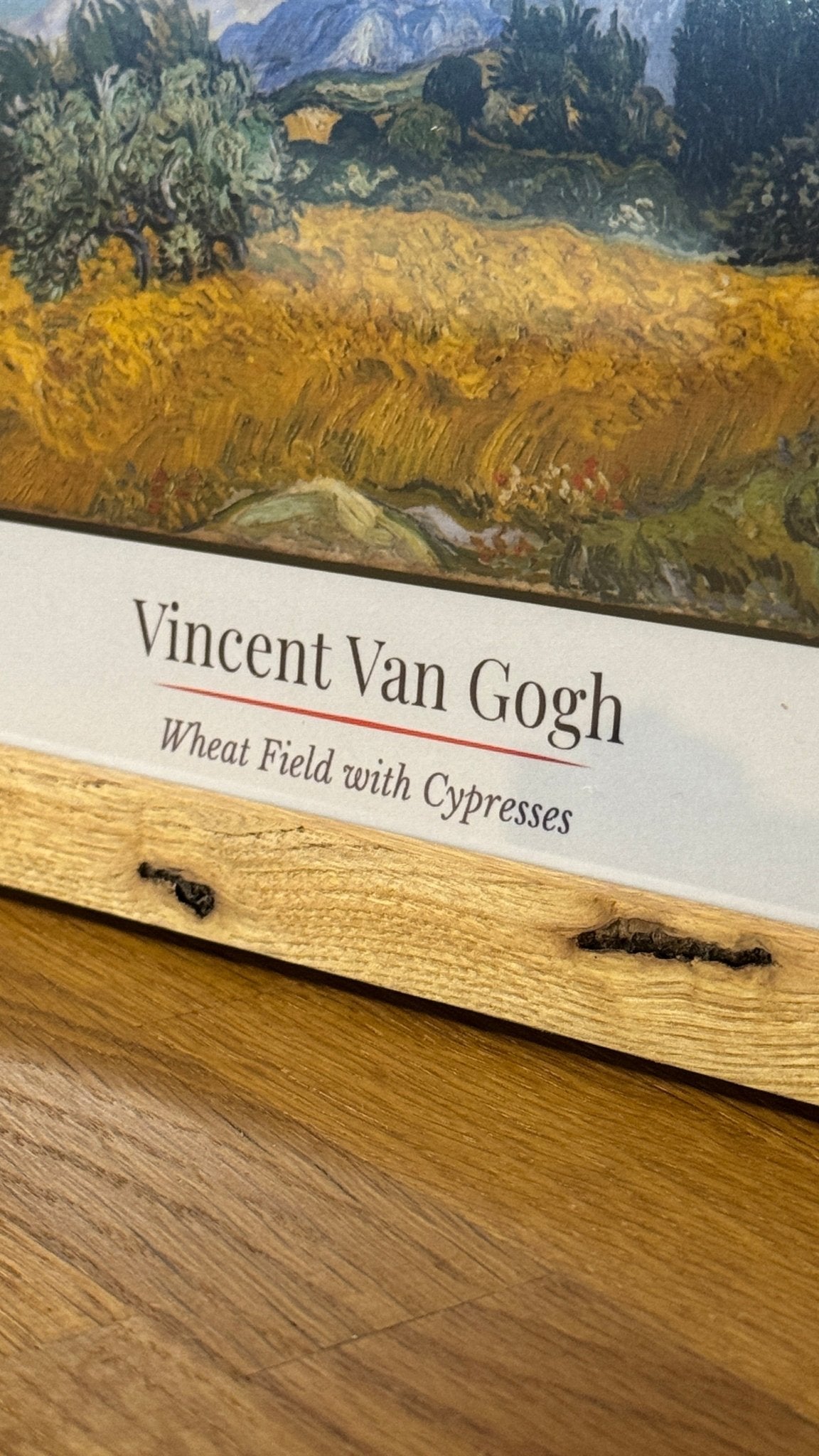 20x20 cm Meşe Naturel Ahşap Çerçeve | El Yapımı %100 Doğal Meşe - FlorenziArt