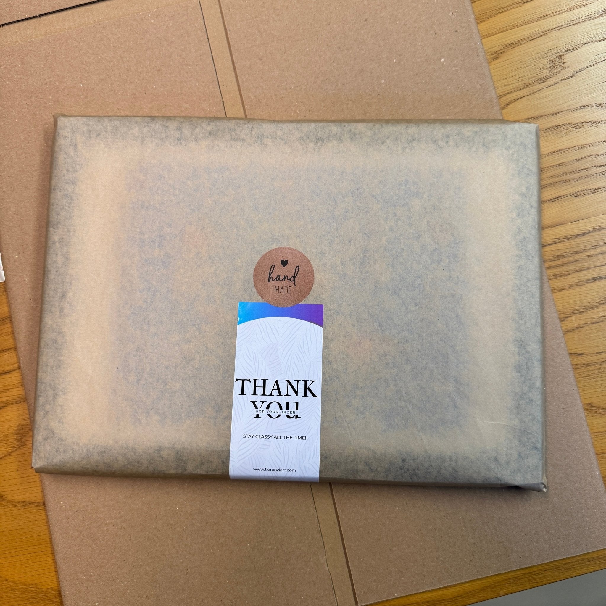 20x20 cm Meşe Naturel Ahşap Çerçeve | El Yapımı %100 Doğal Meşe - FlorenziArt