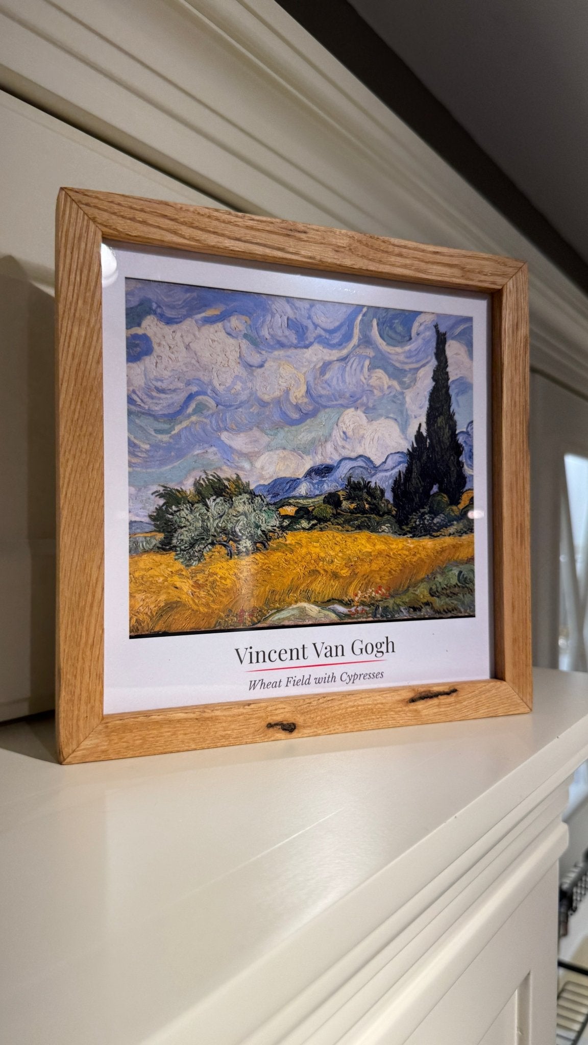 20x20 cm Meşe Naturel Ahşap Çerçeve | El Yapımı %100 Doğal Meşe - FlorenziArt