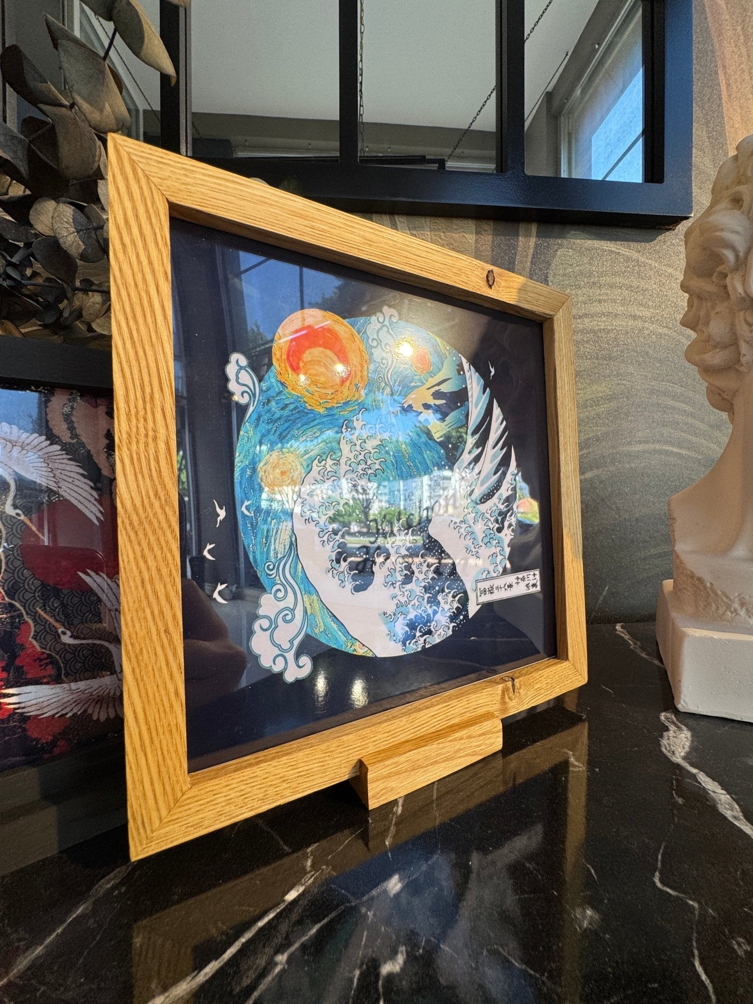 20x20 cm Meşe Naturel Ahşap Çerçeve | El Yapımı %100 Doğal Meşe - FlorenziArt