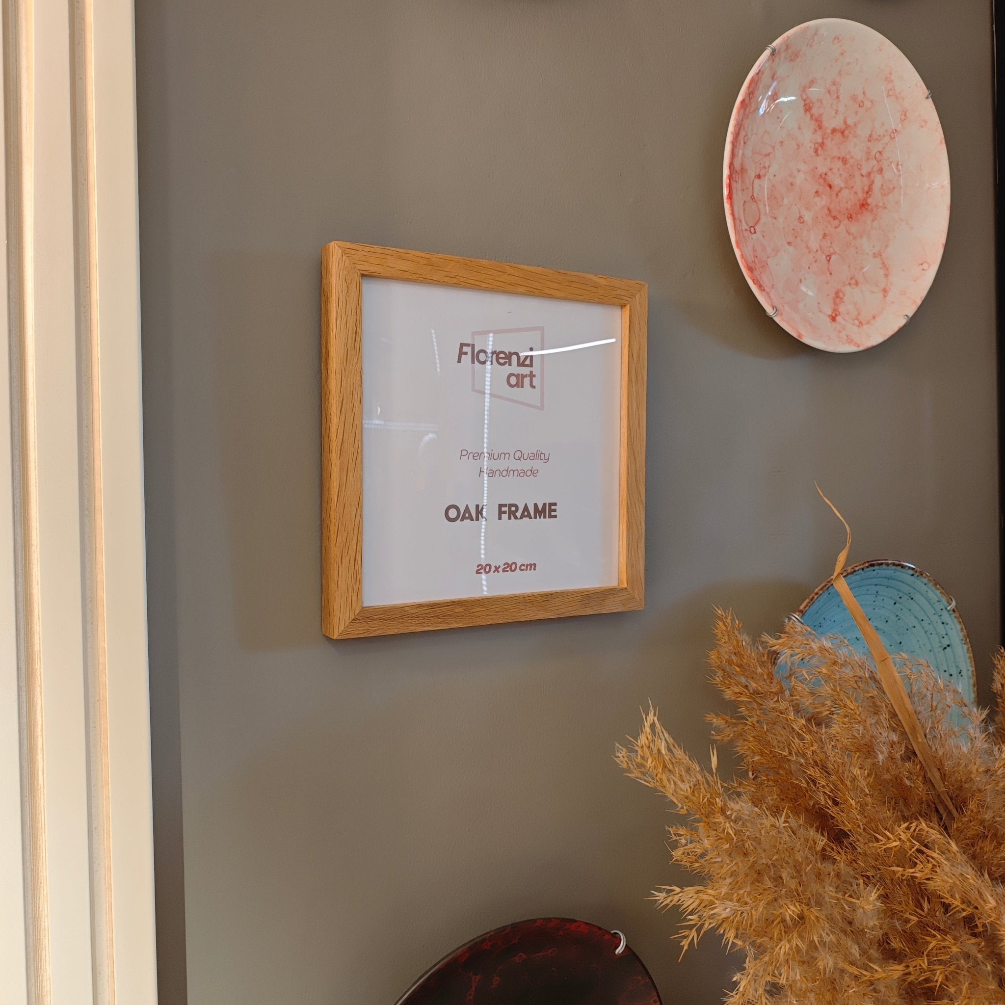 20x20 cm Meşe Naturel Ahşap Çerçeve - FlorenziArt