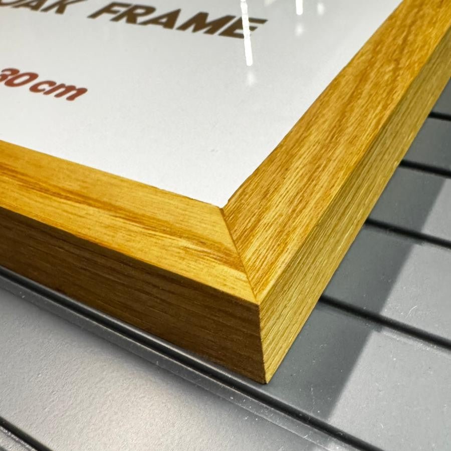 21x30 cm Meşe Naturel Ahşap Çerçeve (A4 Boyut) - FlorenziArt