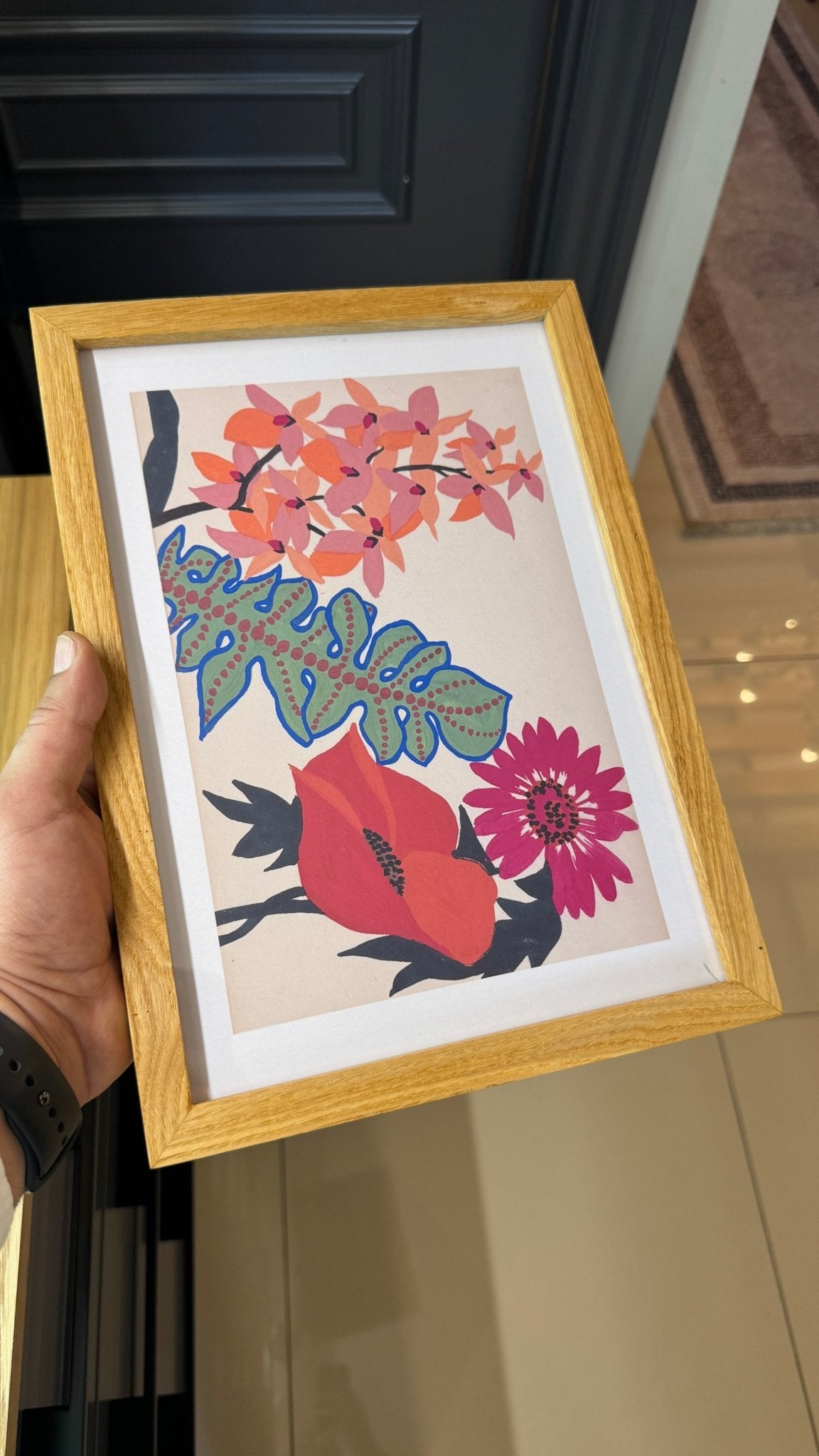 21x30 cm Meşe Naturel Ahşap Çerçeve | El Yapımı Poster ve Sanat Baskı Çerçevesi A4 Boyut - FlorenziArt