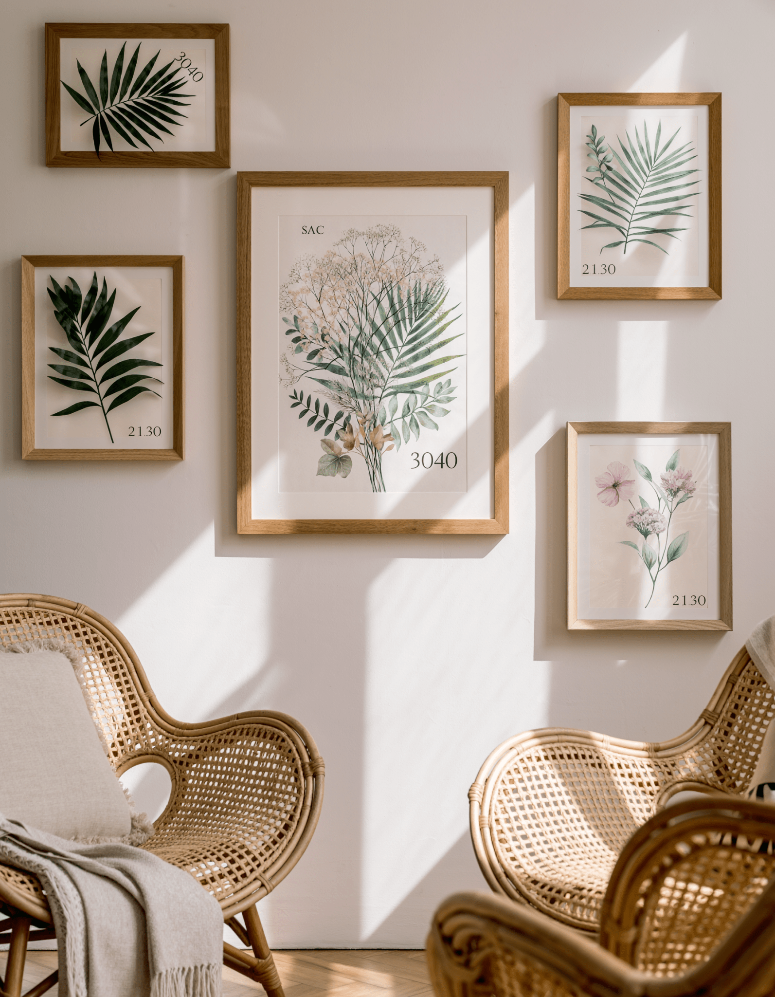 21x30 cm Meşe Naturel Ahşap Çerçeve | El Yapımı Poster ve Sanat Baskı Çerçevesi A4 Boyut - FlorenziArt