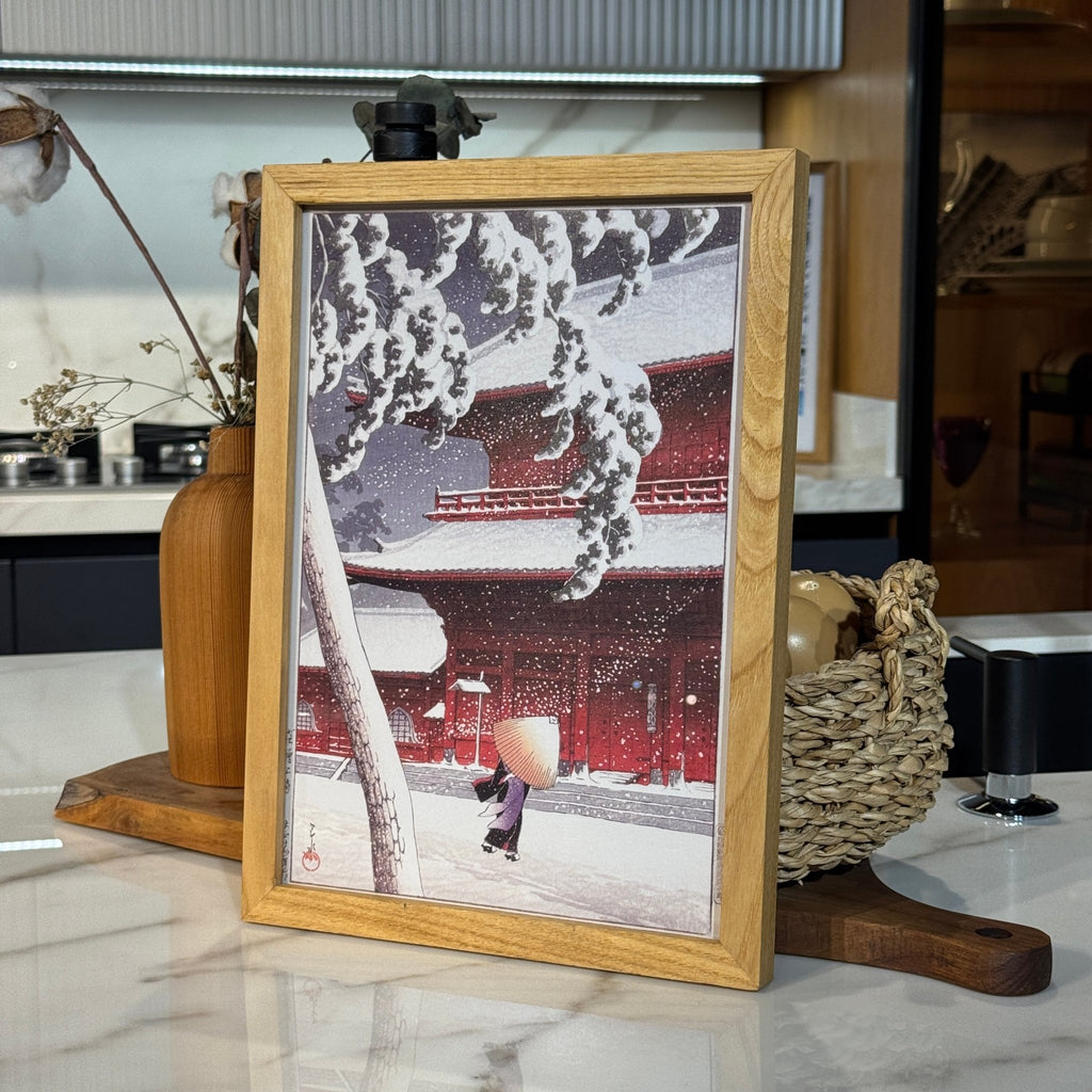 21x30 cm Meşe Naturel Ahşap Çerçeve | El Yapımı Poster ve Sanat Baskı Çerçevesi A4 Boyut - FlorenziArt