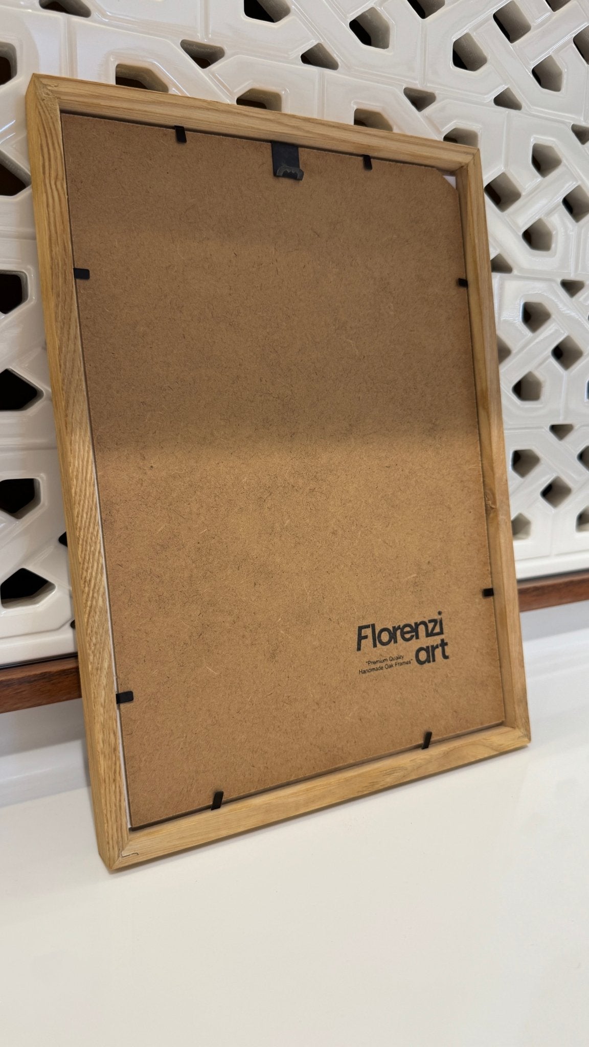 21x30 cm Meşe Naturel Ahşap Çerçeve | El Yapımı Poster ve Sanat Baskı Çerçevesi A4 Boyut - FlorenziArt