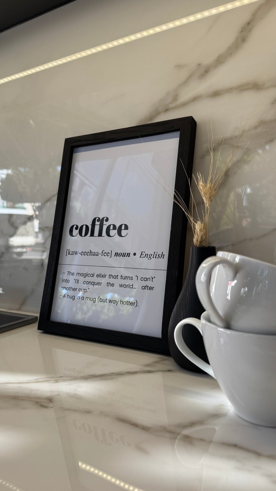 21x30 cm Siyah Meşe Ahşap Çerçeve | El Yapımı Modern Poster ve Sanat Baskı Çerçevesi - FlorenziArt