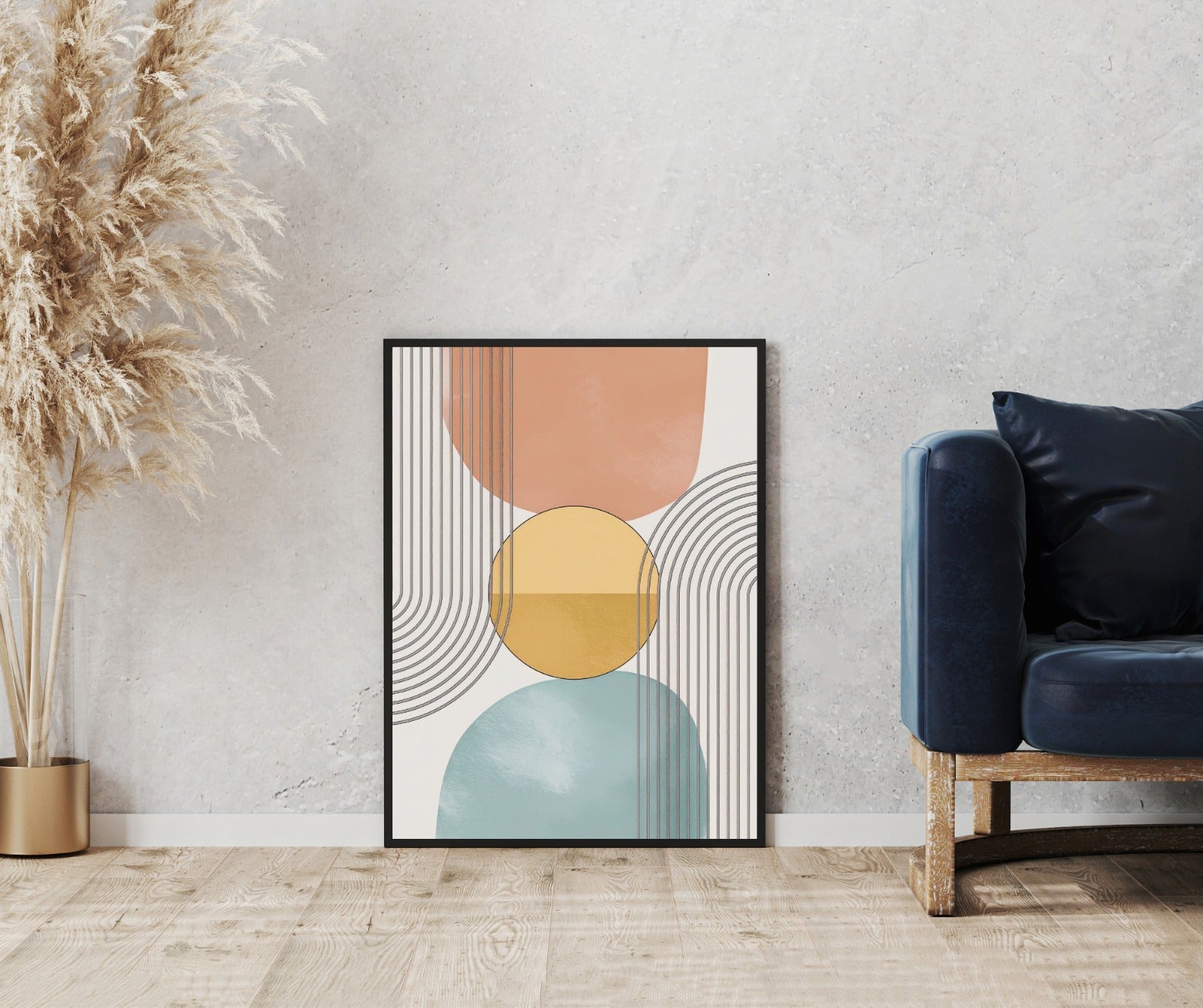 21x30 cm Siyah Meşe Ahşap Çerçeve | El Yapımı Modern Poster ve Sanat Baskı Çerçevesi - FlorenziArt