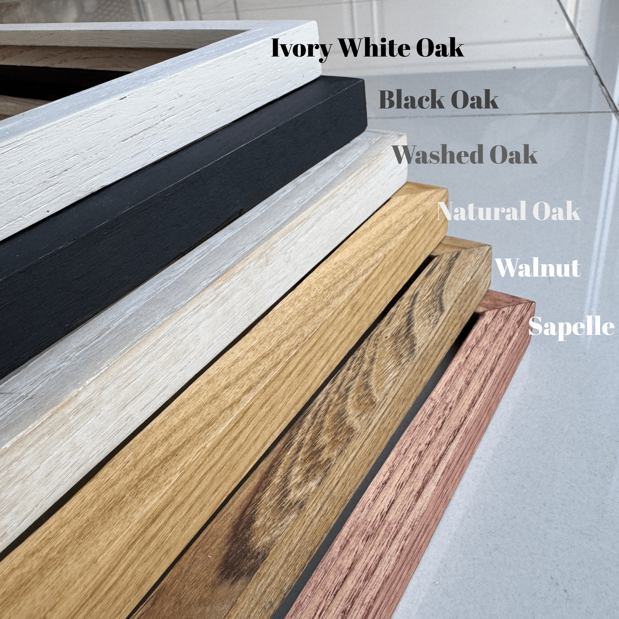 21x30 cm Siyah Meşe Ahşap Çerçeve | El Yapımı Modern Poster ve Sanat Baskı Çerçevesi - FlorenziArt