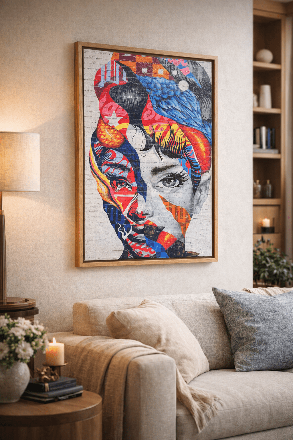 30x40cm Masif Meşe Floating Kanvas Çerçevesi | El Yapımı Ahşap Tuval Çerçevesi | Premium Galeri Tipi - FlorenziArt
