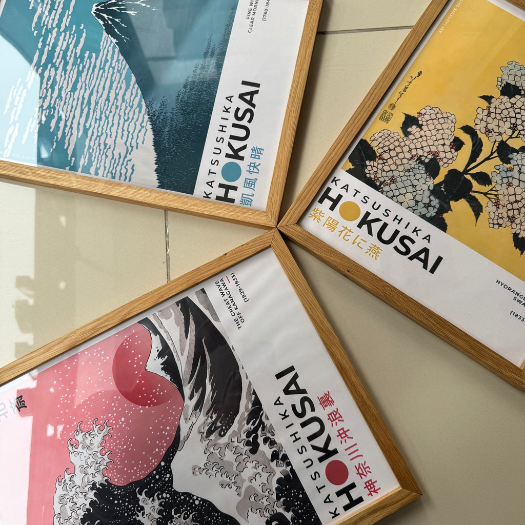 3’lü 30x40 cm Naturel Meşe Galeri Duvarı Poster ve Sanat Baskısı Çerçeve Seti - FlorenziArt