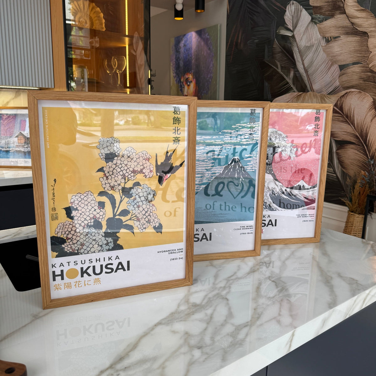 3’lü 30x40 cm Naturel Meşe Galeri Duvarı Poster ve Sanat Baskısı Çerçeve Seti - FlorenziArt
