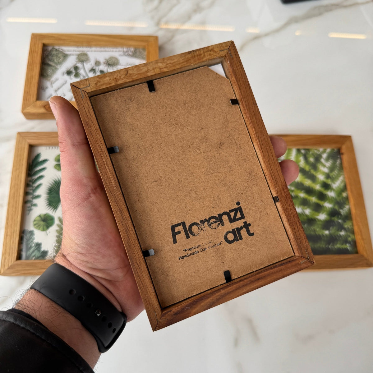 5’li 10x15 cm Naturel Meşe Ahşap Fotoğraf Çerçevesi Seti | Bebek veya Aile Duvarı Dekoru - FlorenziArt