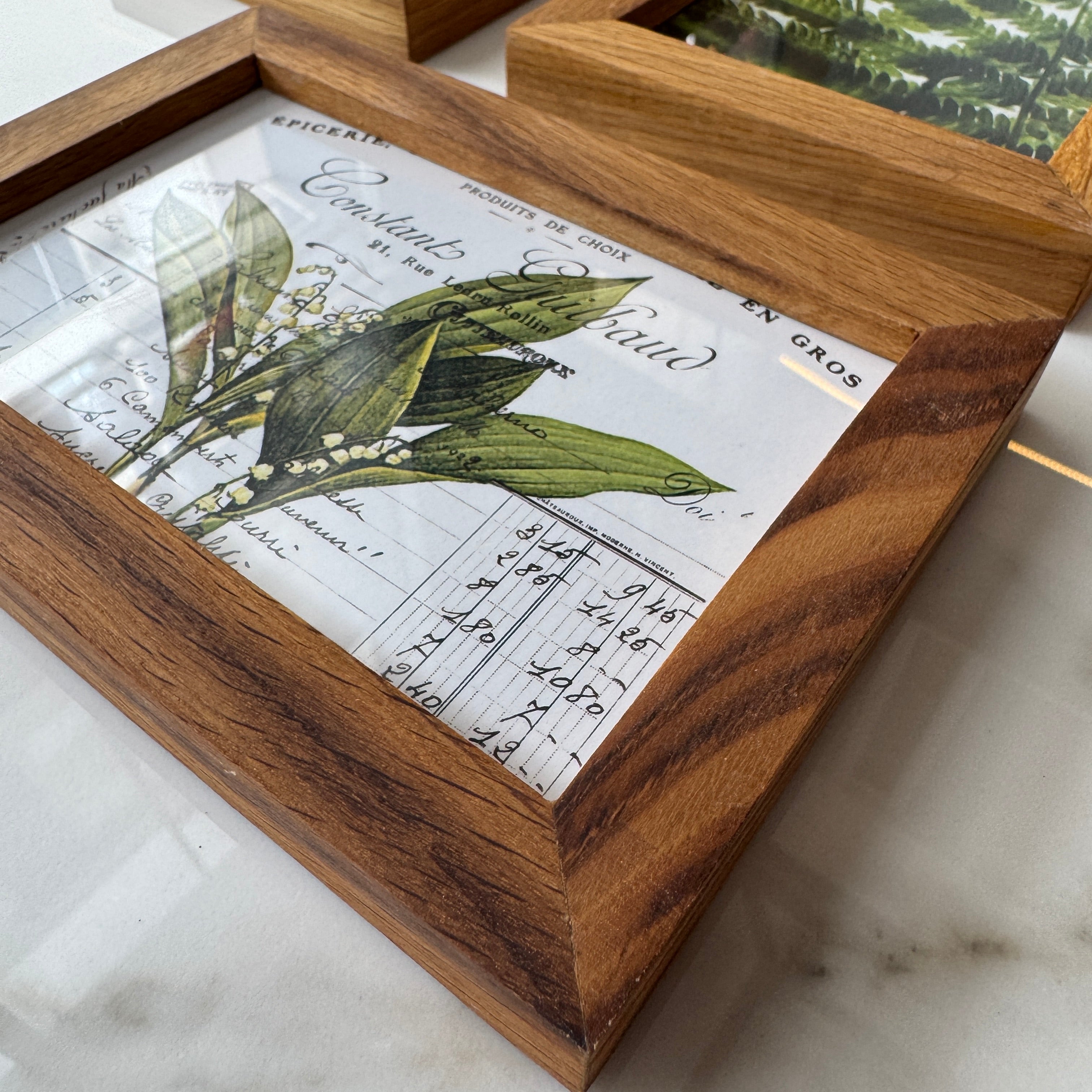 5’li 10x15 cm Naturel Meşe Ahşap Fotoğraf Çerçevesi Seti | Bebek veya Aile Duvarı Dekoru