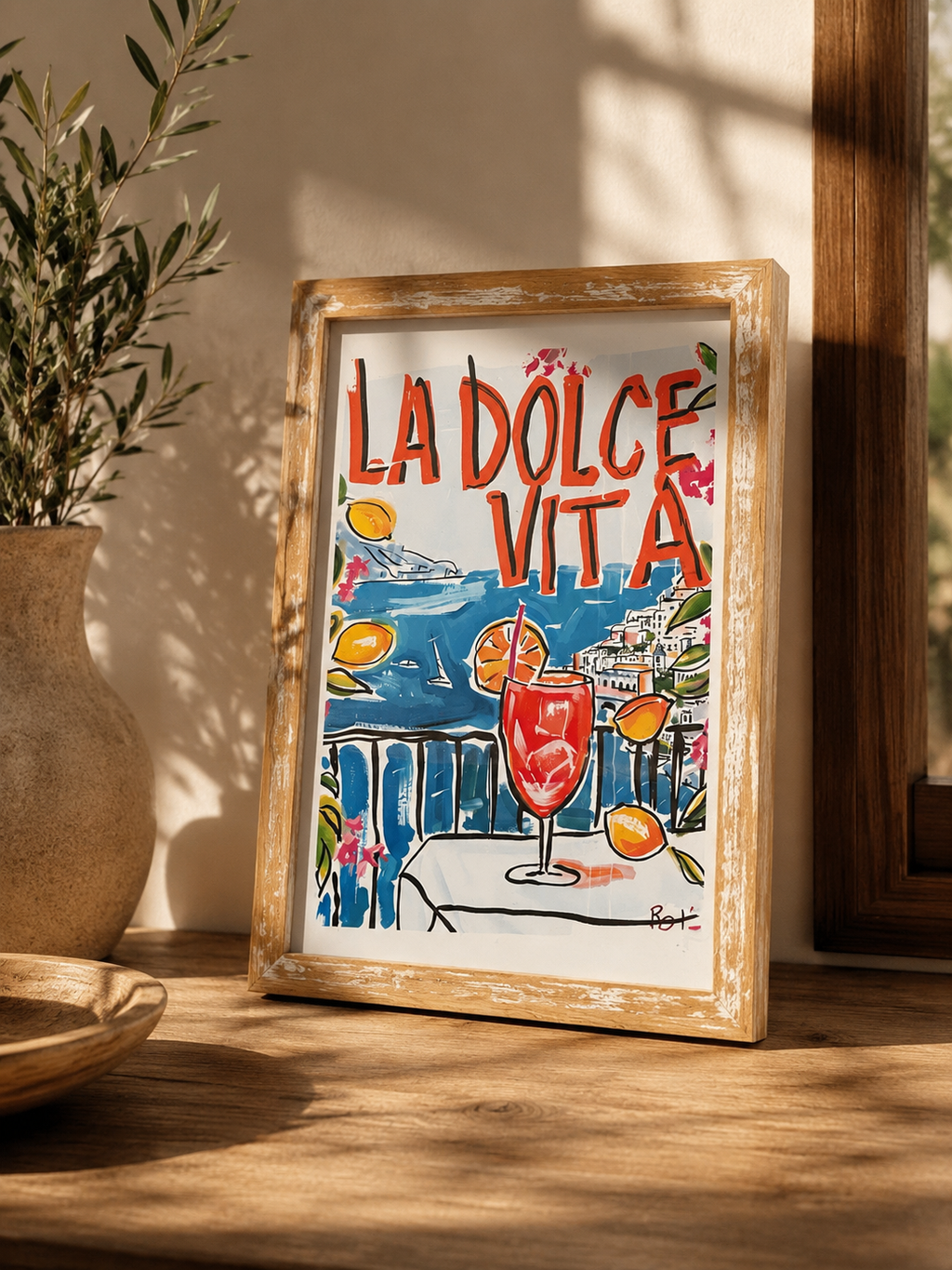 3’lü 21x30 A4 Yaz Kolleksiyonu | Beyaz Eskitme Masif Ahşap Çerçeve Seti | Deniz Temalı Poster