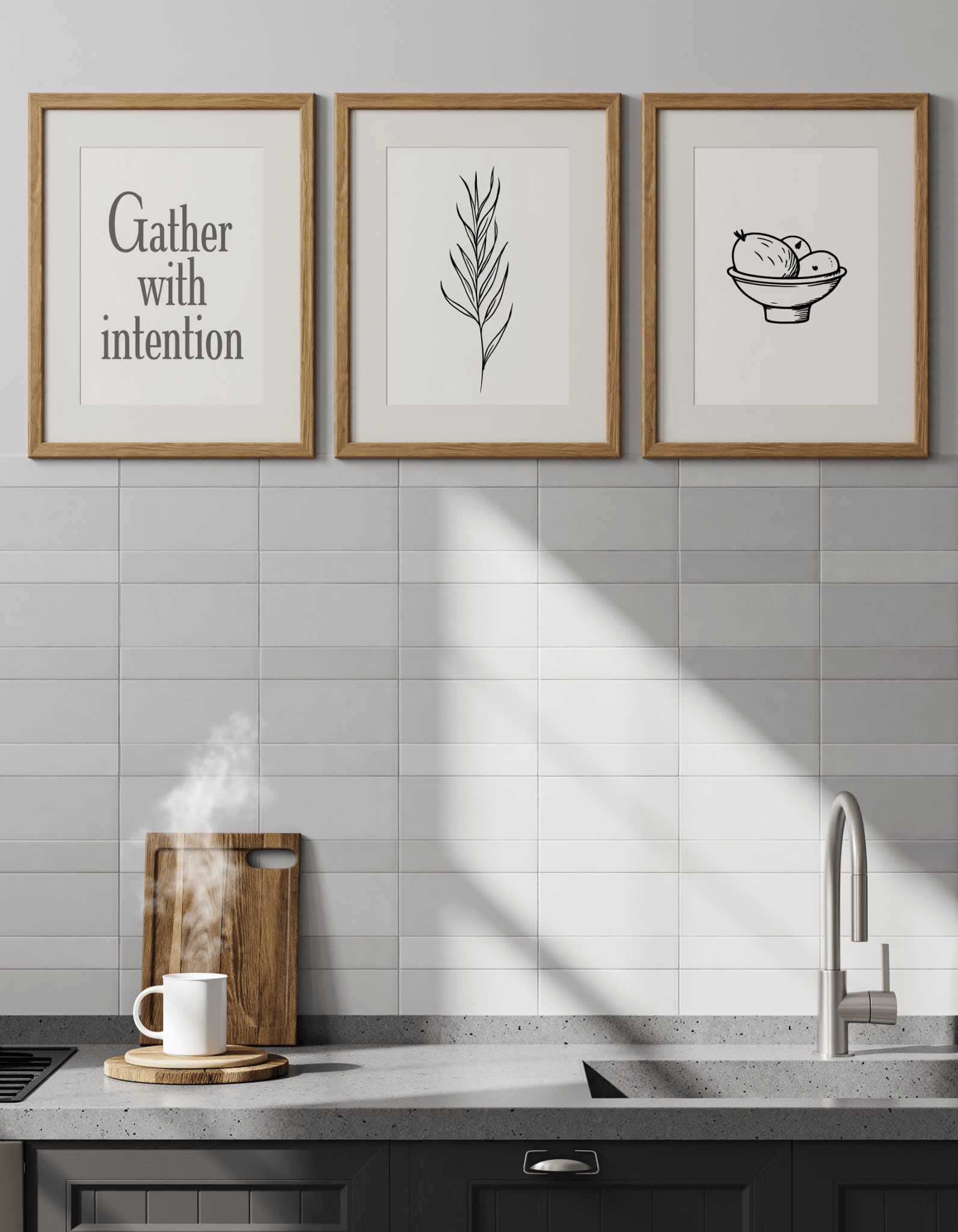 A4 El Yapımı Masif Meşe Ahşap Çerçeve – Renk Secenekli | Sanat Baskısı Dahil | İskandinav Stil - FlorenziArt