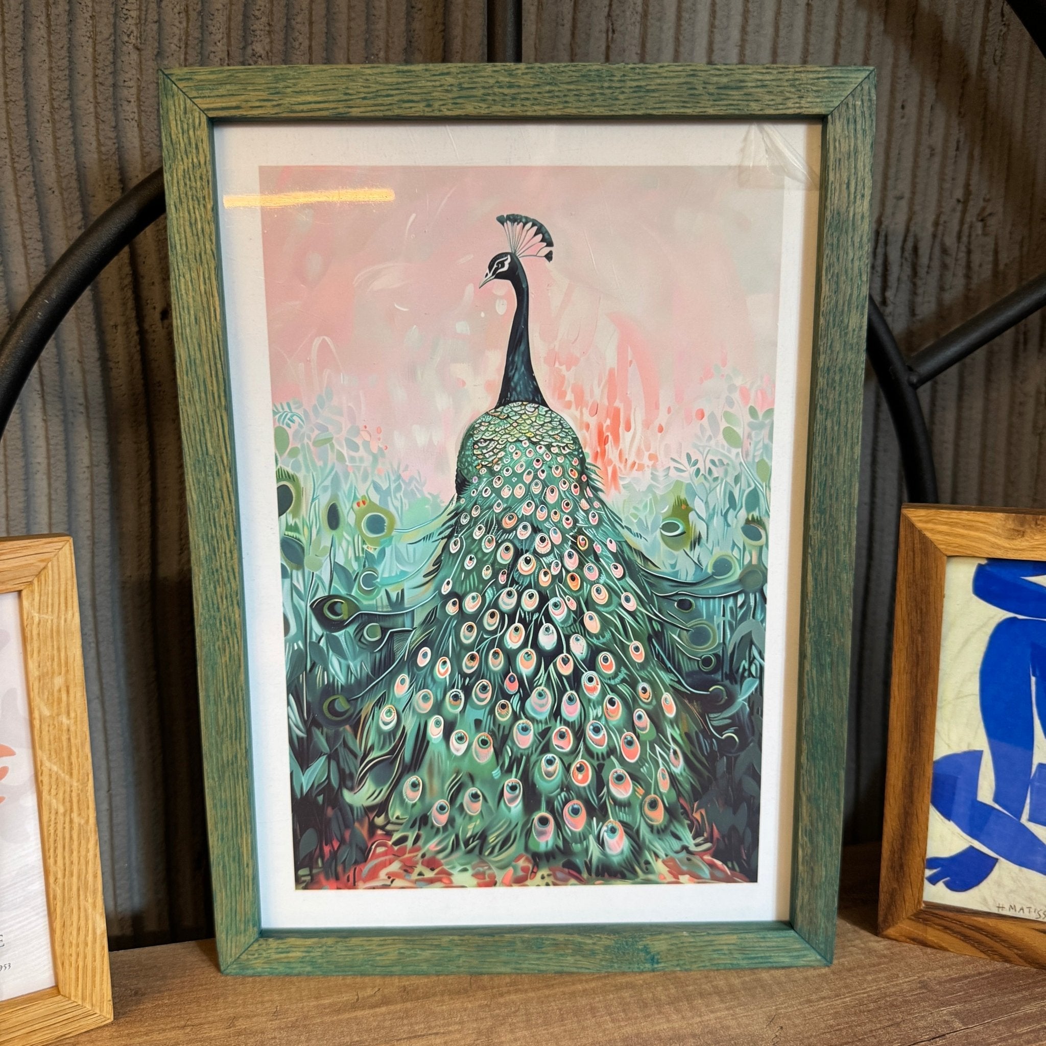 A4 El Yapımı Masif Meşe Ahşap Çerçeve – Renkli Seri | Sanat Baskısı Dahil | İskandinav Stil | Asmaya Hazır Ürün - FlorenziArt