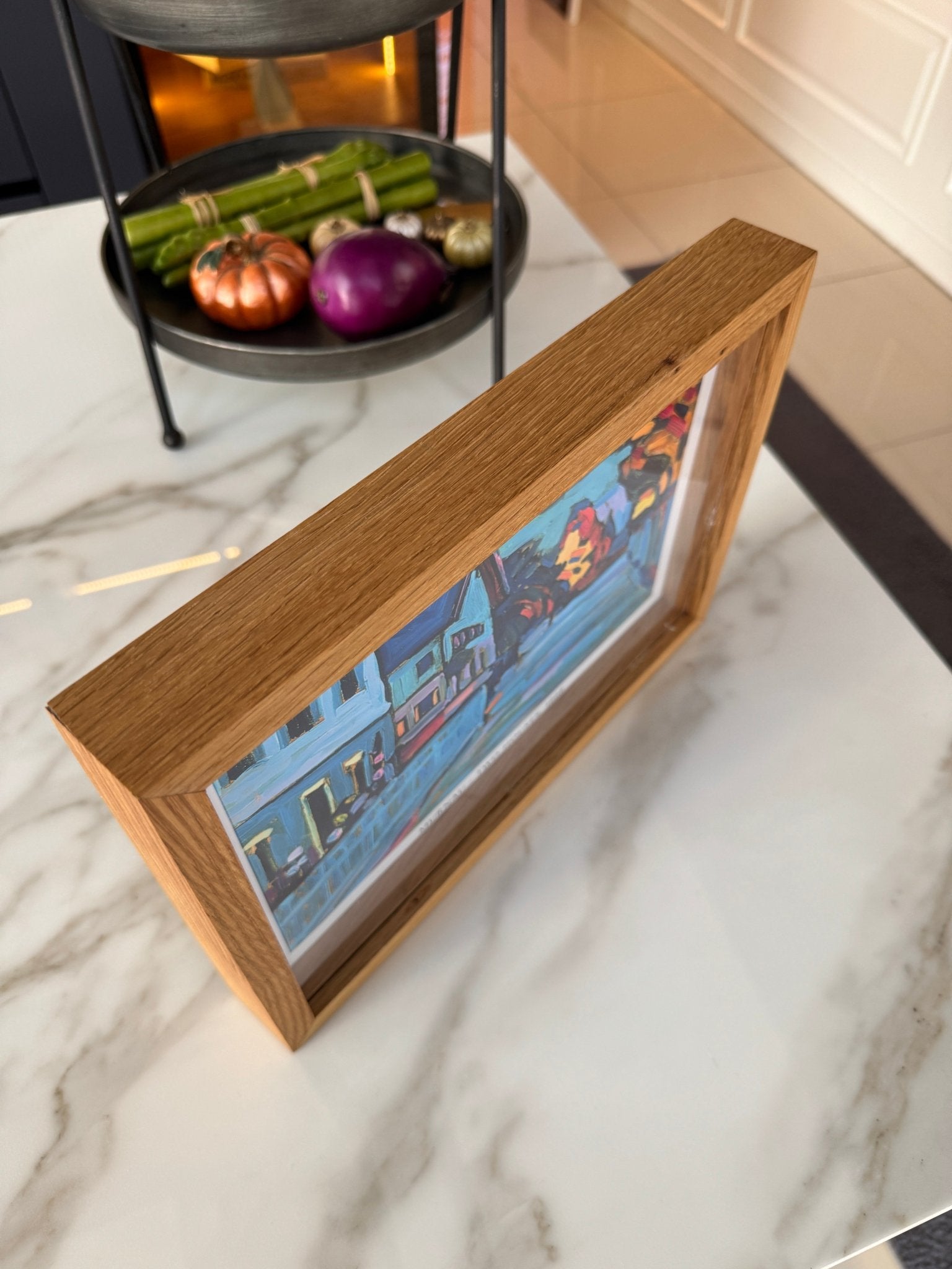 A4 El Yapımı Masif Meşe Shadow Box Çerçeve – Baskı ile Ön Yüzey Arasında Derinlik | Galeri & Müze Etkisi - FlorenziArt