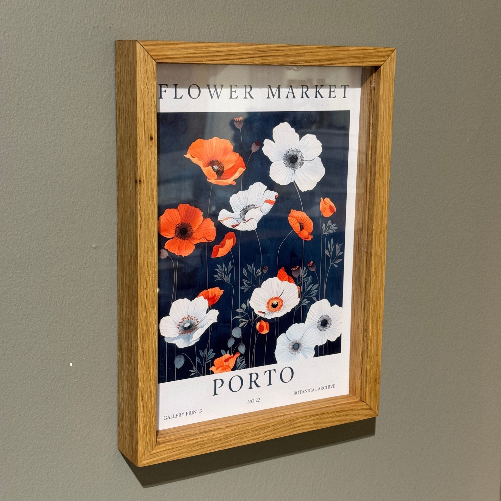 A4 El Yapımı Masif Meşe Shadow Box Çerçeve – Baskı ile Ön Yüzey Arasında Derinlik | Galeri & Müze Etkisi - FlorenziArt