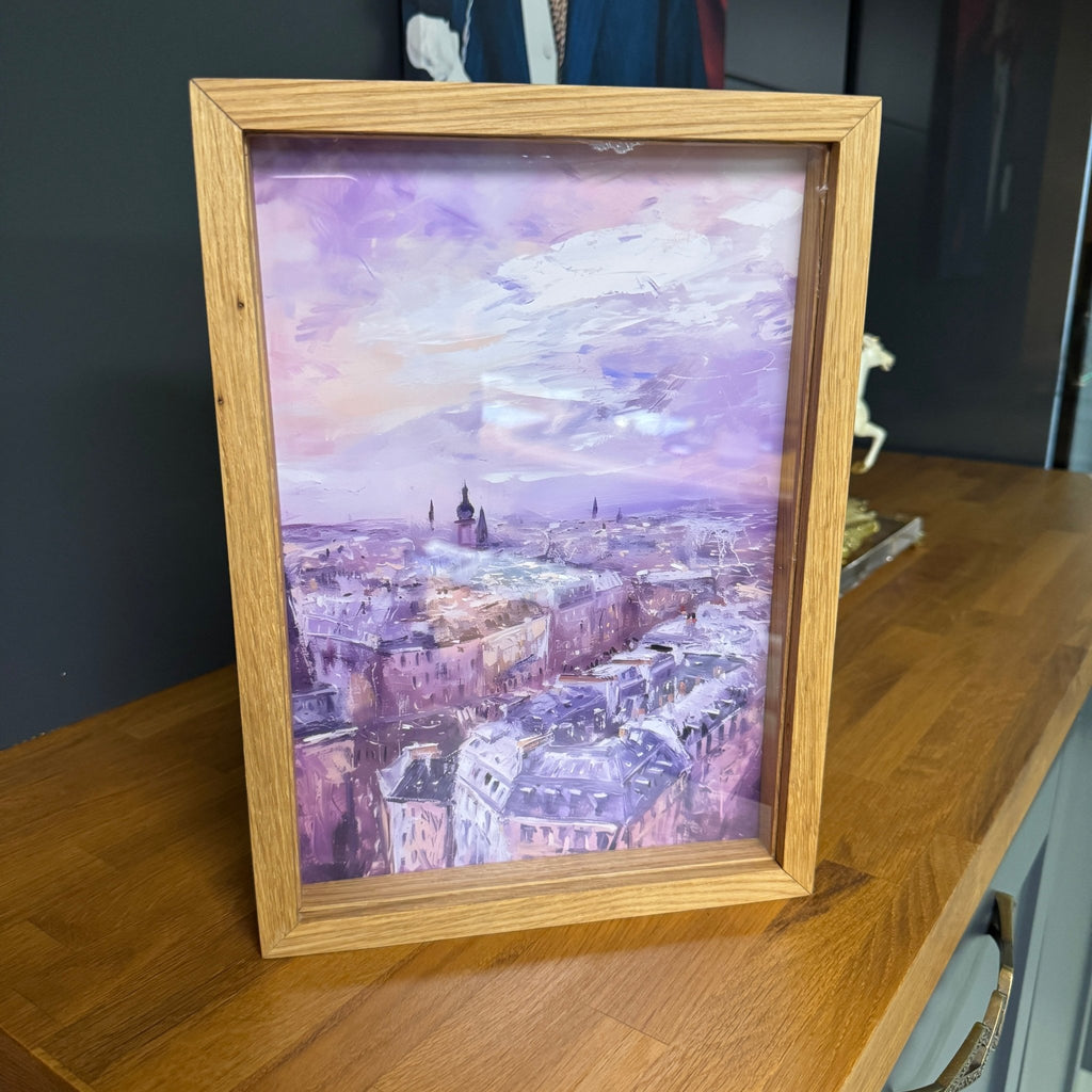 A4 El Yapımı Masif Meşe Shadow Box Çerçeve – Baskı ile Ön Yüzey Arasında Derinlik | Galeri & Müze Etkisi - FlorenziArt