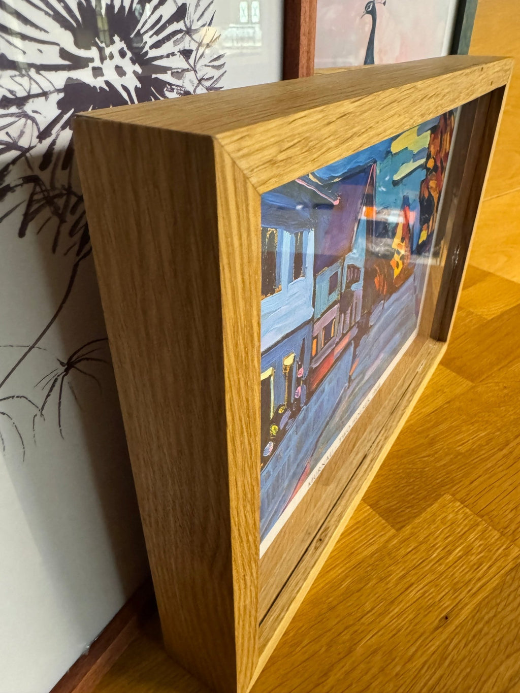 A4 El Yapımı Masif Meşe Shadow Box Çerçeve – Baskı ile Ön Yüzey Arasında Derinlik | Galeri & Müze Etkisi - FlorenziArt