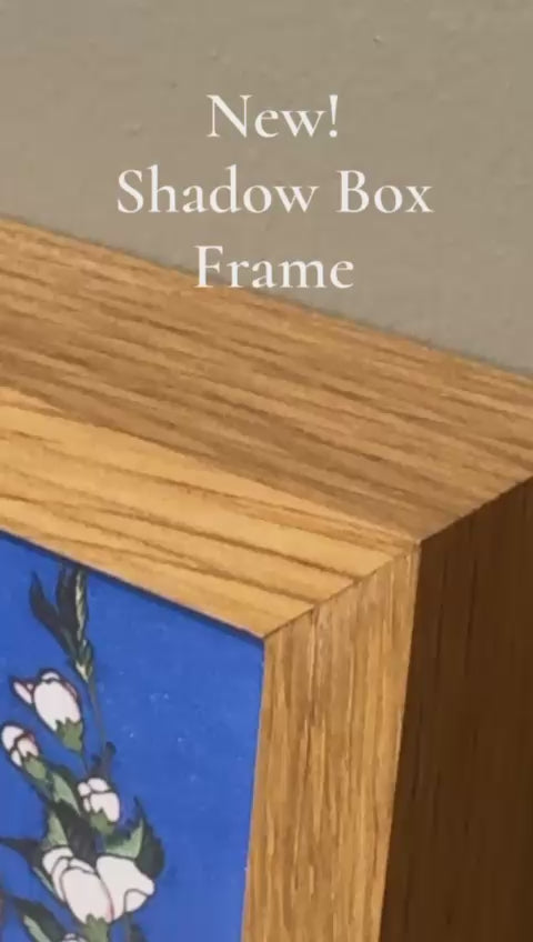 A4 El Yapımı Masif Meşe Shadow Box Çerçeve – Baskı ile Ön Yüzey Arasında Derinlik | Galeri & Müze Etkisi