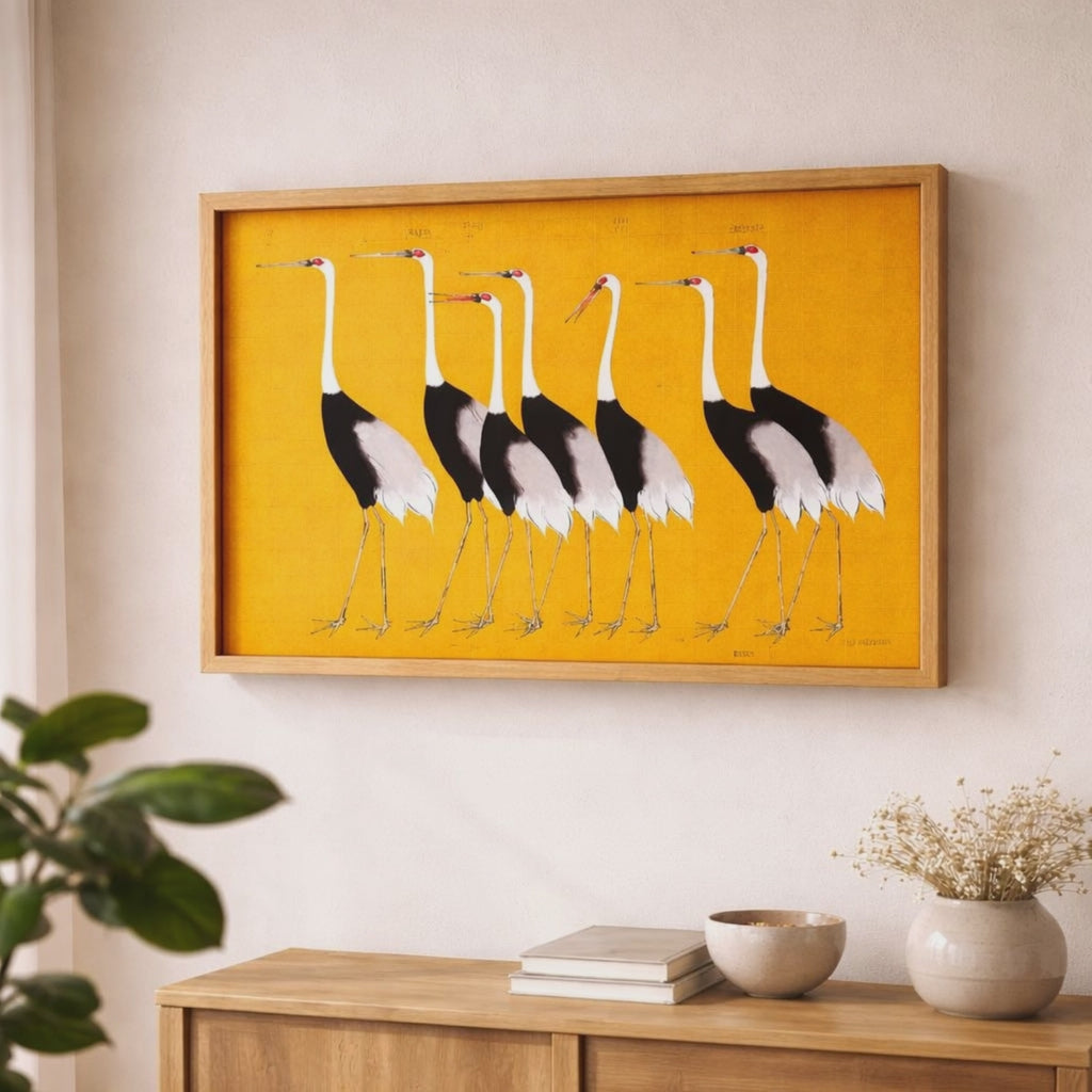 A4 21x30cm El Yapımı Masif Kayın Ahşap Çerçeve – Sanat Baskısı Dahil | Asmaya Hazır | İskandinav Stil